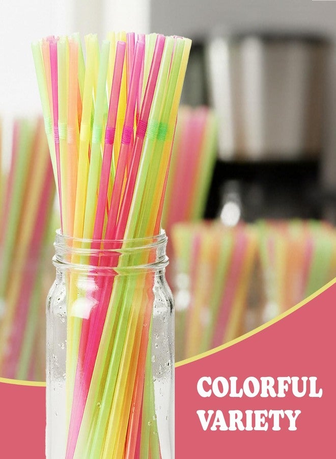 Blue Sky Flexible Plastic Straws Disposable, Vibrant & Colorful Assortment Bendy, Stylish Drinking Straws for Every Occasion & Party Decoration, 175 Count - Image 2